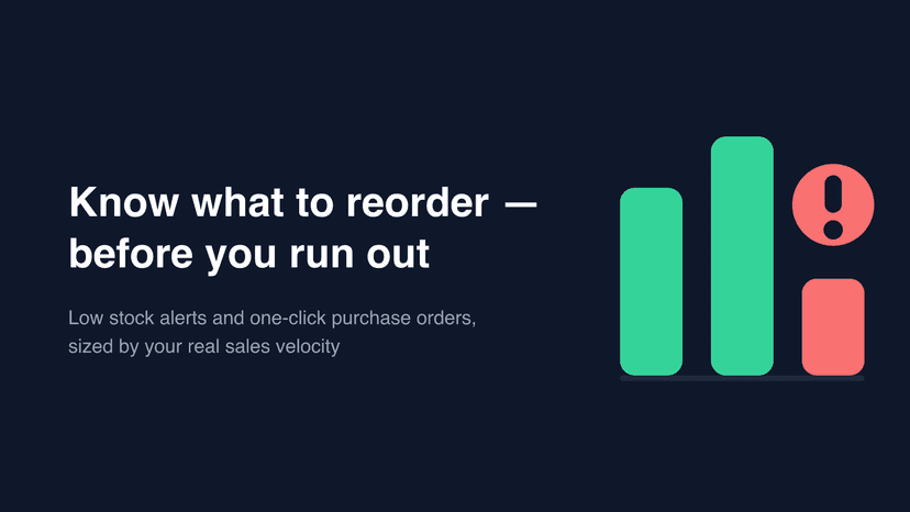 Know what to reorder before you run out — PO Pilot