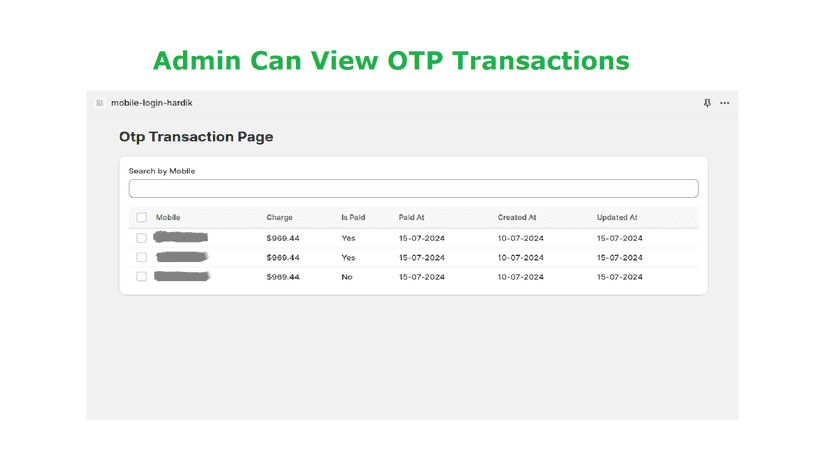OTP Transactions