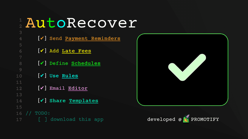 AutoRecover: automate sending payment reminders and late fees