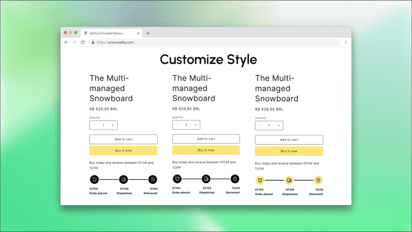 kokfy estimated delivery image editor shopify