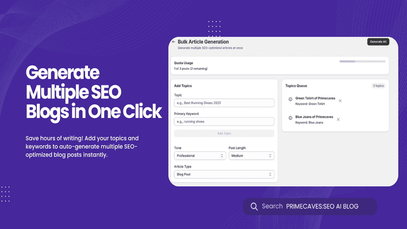 Bulk Blog Generate