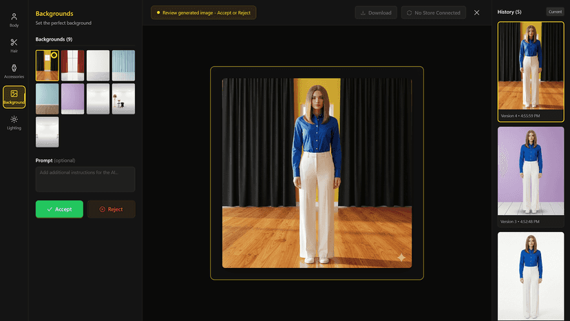 select your desired background