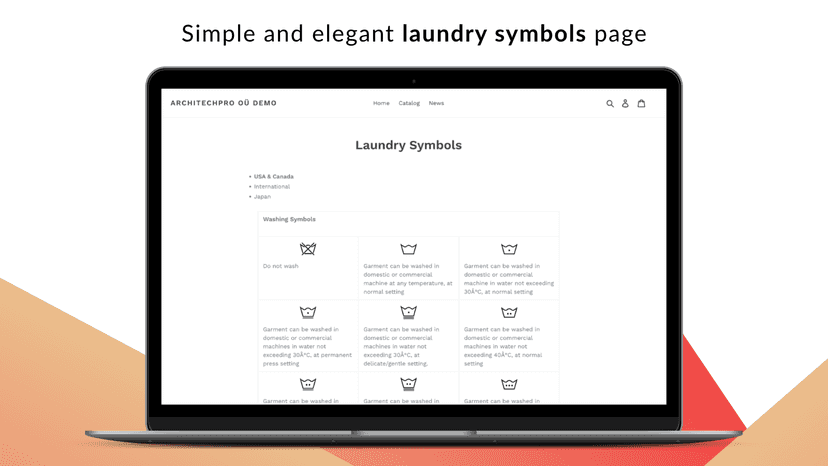 Laundry Symbols Clothing Care icons