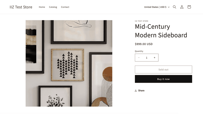 Product page with Inner Image on a detailed photo