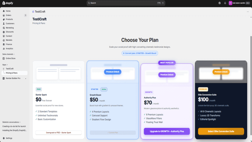 Explore flexible pricing plans built for Shopify merchants.
