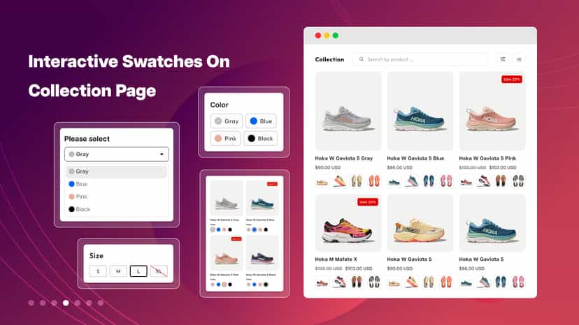 Interactive Swatches On Collection Page