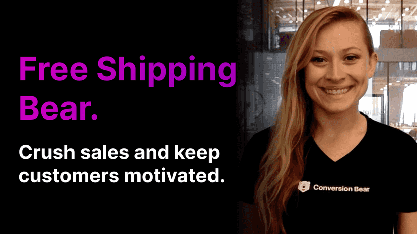 Ultimate free shipping bar by conversion bear