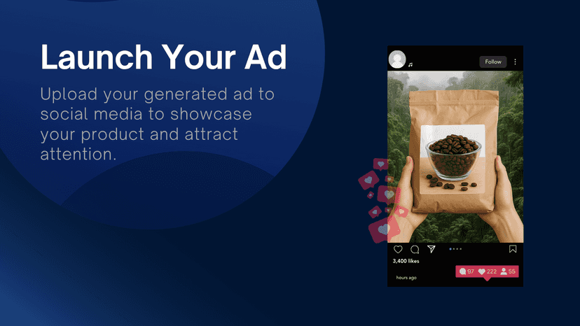 Create and launch eye-catching ads with AI