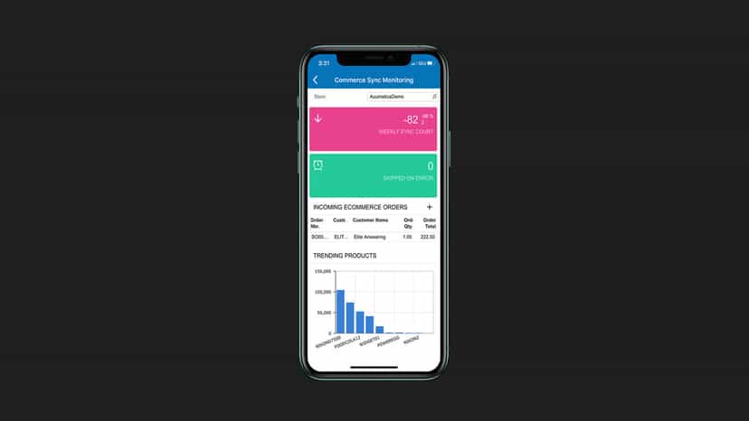 eCommerce Dashboard on Mobile