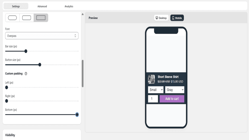 Set different design layout.