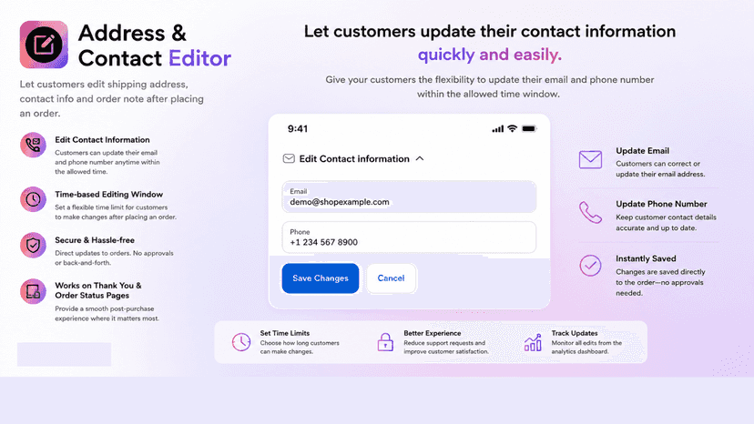 Address & Contact Editor contact information
