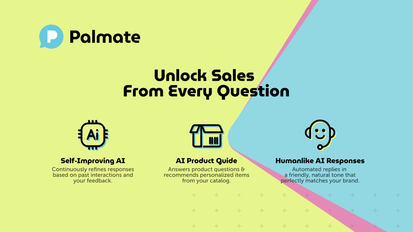Palmate AI sales assistant: Ready to help you grow your sales.