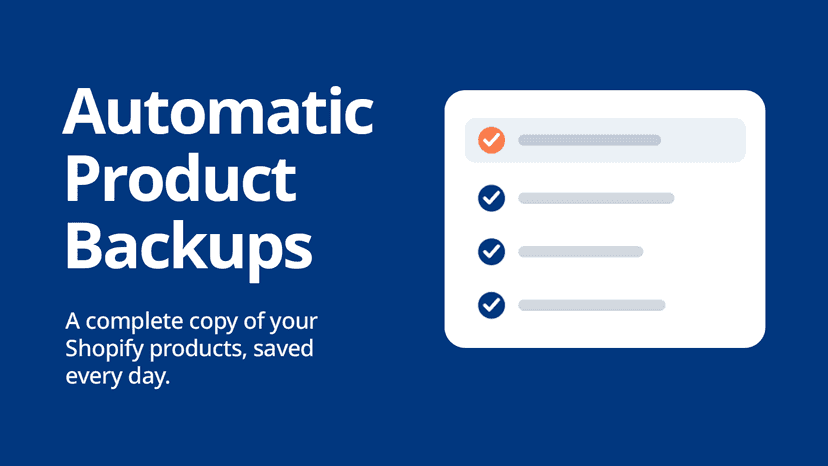 Simple Product Backup Shopify App - Automatic Product Backups