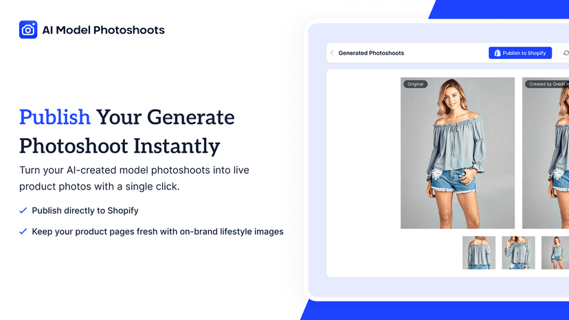 publish ai model photoshoot images