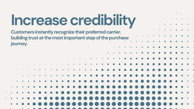 Increase credibility with shipping icons in checkout.