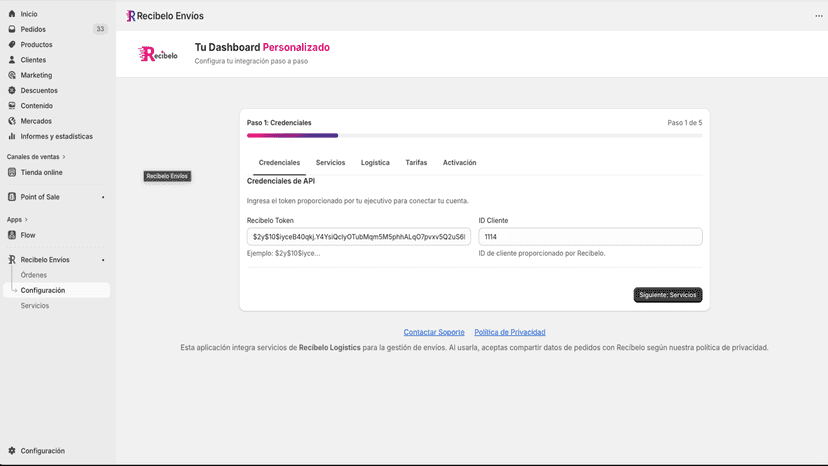 Configuración de tarifas de envío personalizadas por comuna