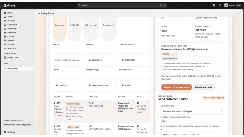 Overview Dashboard — The main dashboard showing KPI cards (activ