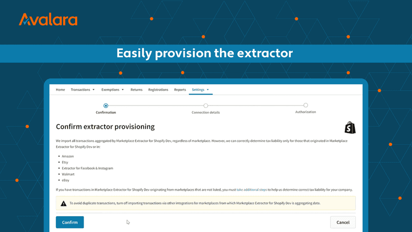 Easily provision the extractor