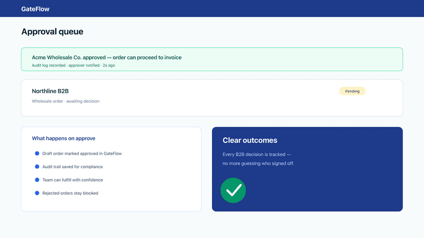 Setup complete: ready to open the approval dashboard