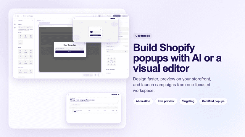 popup builder supported ai