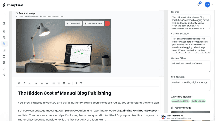 Friday Force blog generation with image completed