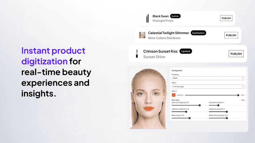 Product setup and publishing workflow