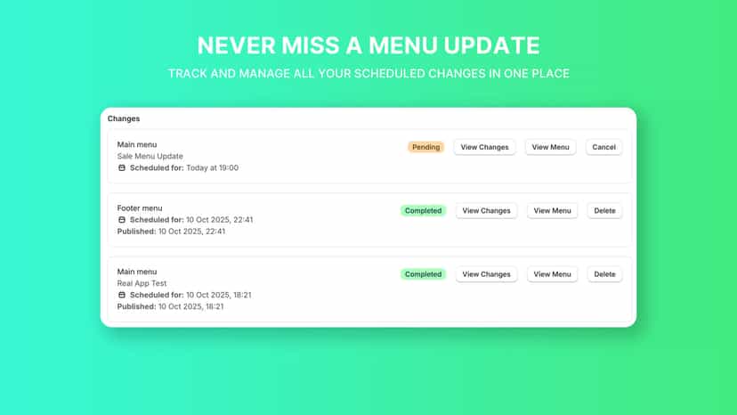 Never Miss an Update