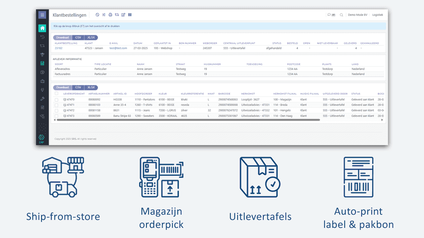 Weborder allocatie en fulfilment