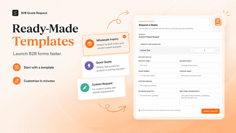 Ready-made B2B quote templates for faster setup