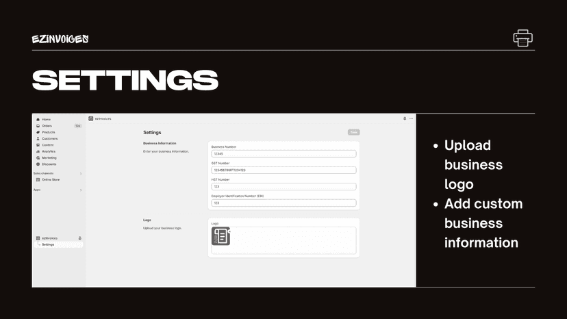 App settings pages