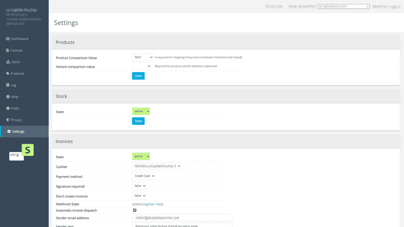 oView - settings
