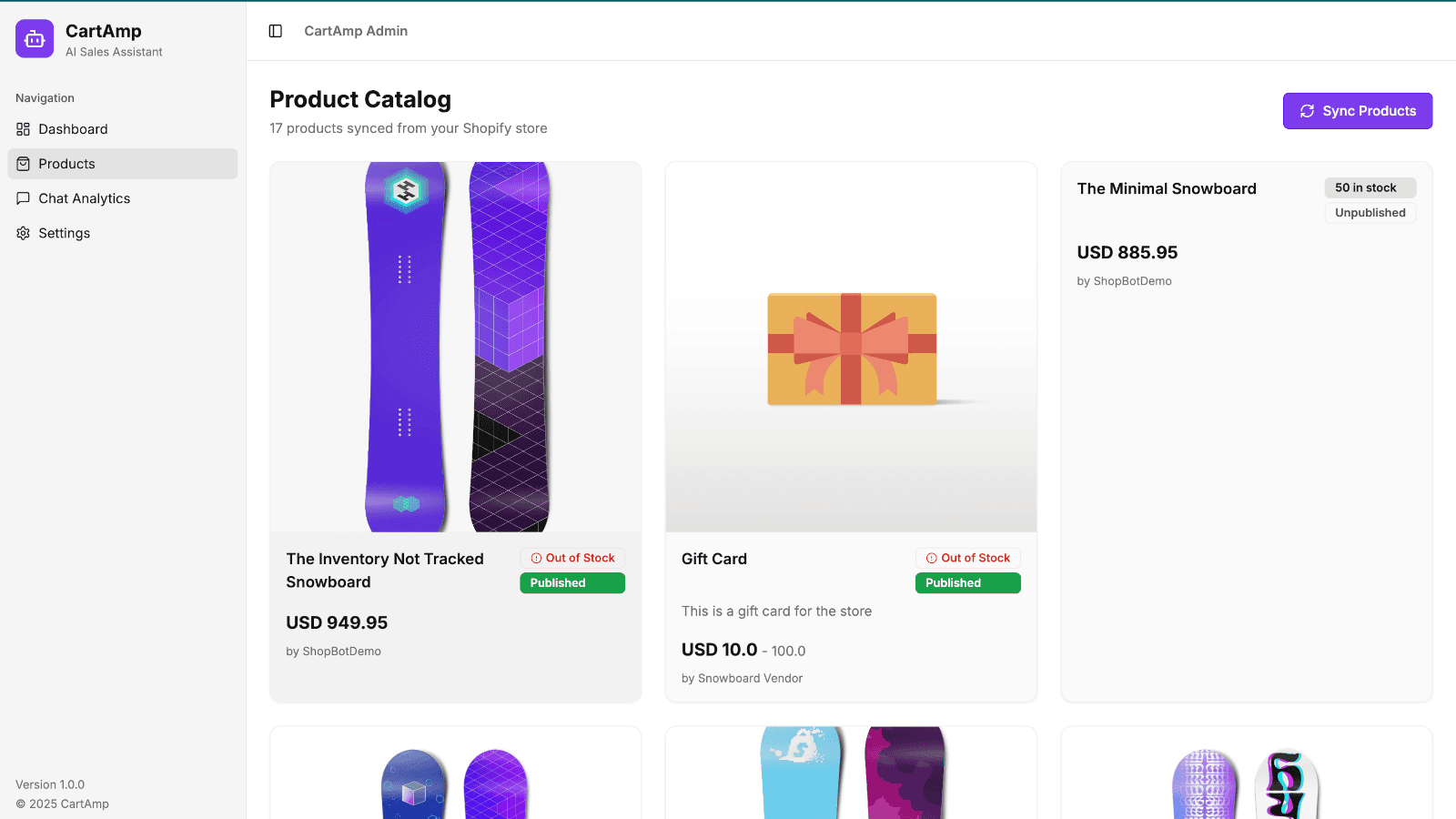 CartAmp Product Sync