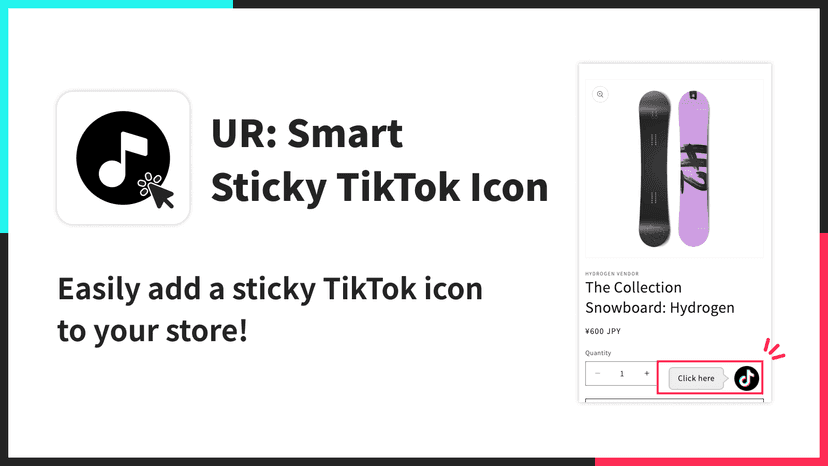 Easily add a sticky TikTok icon to your store!