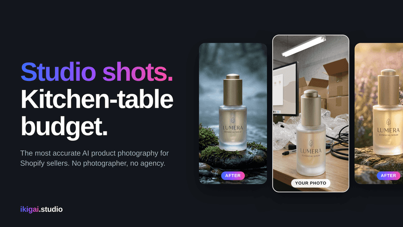 Before and after: supplier photo becomes studio product shot