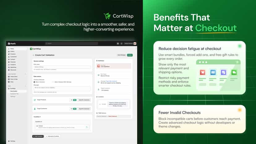 Create custom checkout rules to prevent non-compliant orders
