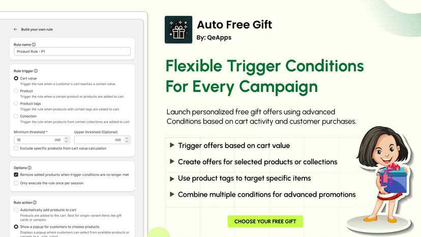 Auto Gift Rewards & Free Gift Offers for Shopify