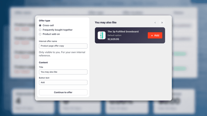 Create upsell offers with product bundles and cross-sell setup
