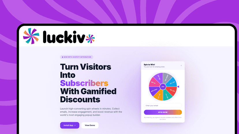 Gamified spin to win popup for email capture