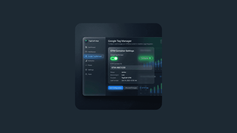 Managing Google Tag Manager and tracking pixels without code.