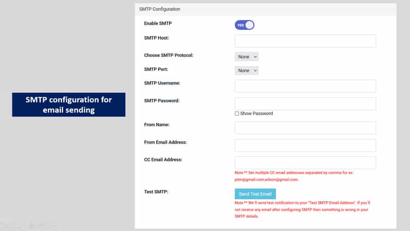 SMTP Configuration