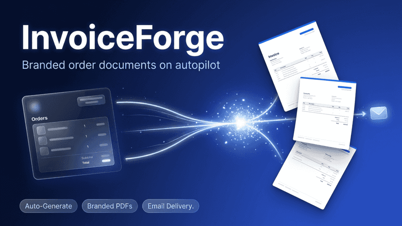 Invoices, packing slips, and receipts automatically.