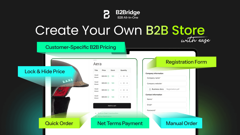 Create B2B store quickly & easily with all in one solution