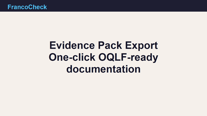Evidence pack export for Bill 96 audit