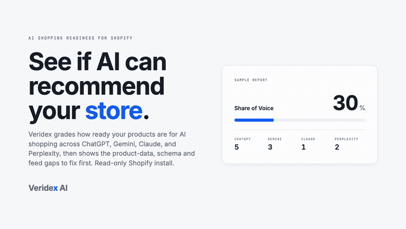 See if AI can find and recommend your Shopify store