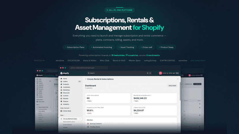 All-in-one subscription and rental management platform