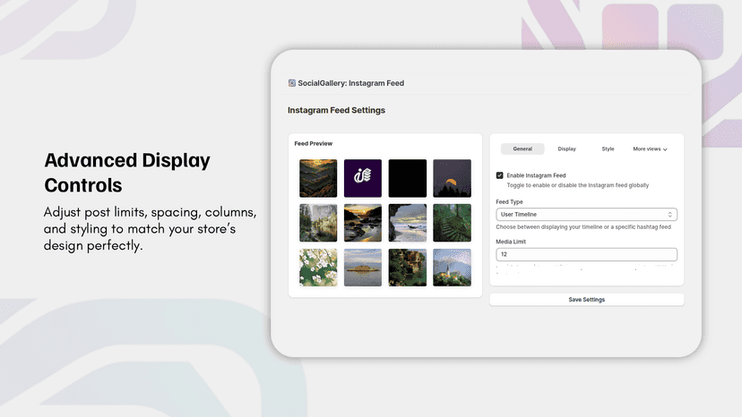 advance filter and settings