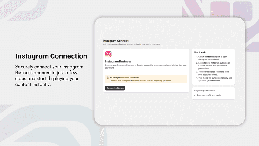 easily connect instagram business account