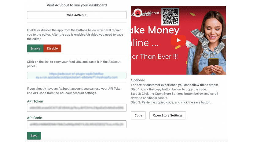 AdScout app in use
