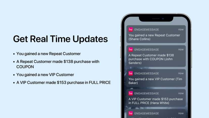 Real-time campaign result push notification