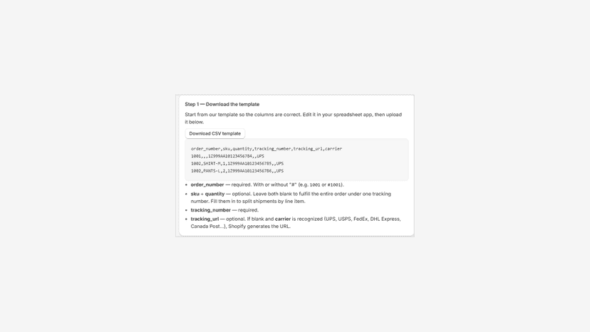 Upload instuction